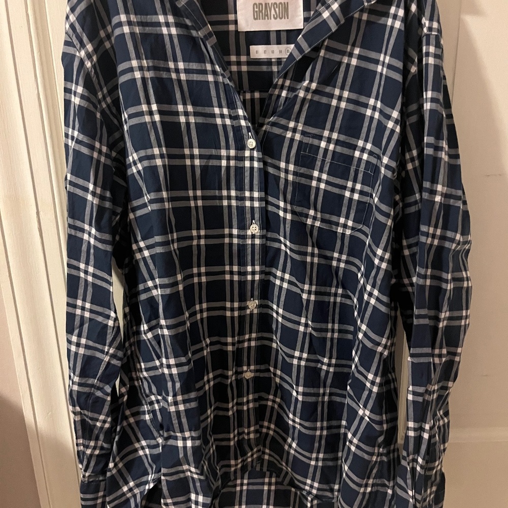 Grayson plaid blouse